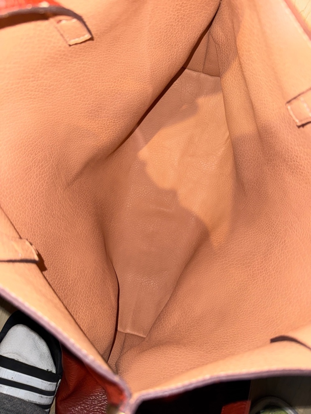 Free People Peach Leather Crossbody Bag